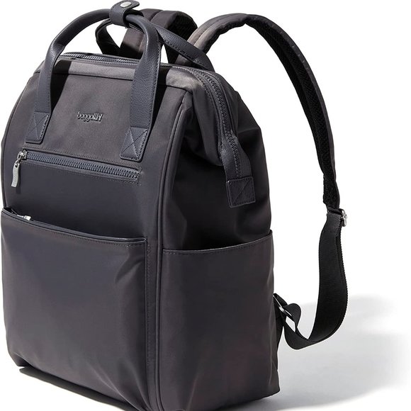 Baggallini Handbags - Baggallini Soho Backpack Gray/Smoke NWT
